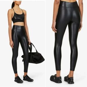 NWT All Access Bandier Black Shine Center Stage Leggings Size L MSRP $98
